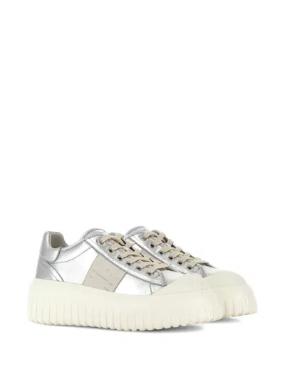 Hogan H-stripes Sneakers In Gray