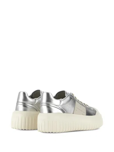 Hogan H-stripes Sneakers In Gray