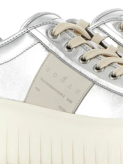 Hogan H-stripes Sneakers In Gray