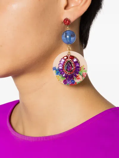 Amir Slama Crystal-embellished Drop Earrings In Multi