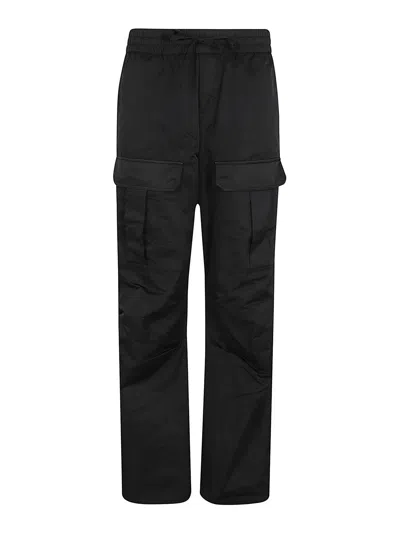 P.a.r.o.s.h Parosh Straight-leg Trousers With Elastic Waistband And Functional Pockets In Black