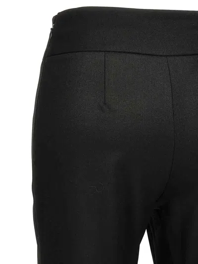 Diesel 'p-erseus' Black Flared Pants With Oval D Logo Plaque On The Front In Wool Blend Woman