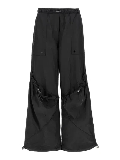 Attico Nylon Long Pant In Black