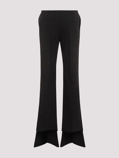 Chloé Broken-heel Low-rise Stretch-wool Pants In Black