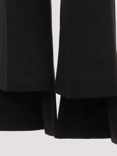 Chloé Broken-heel Low-rise Stretch-wool Pants In Black