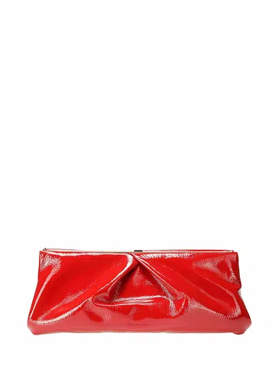 Dries Van Noten Large Clutch Bag In Painted Leather