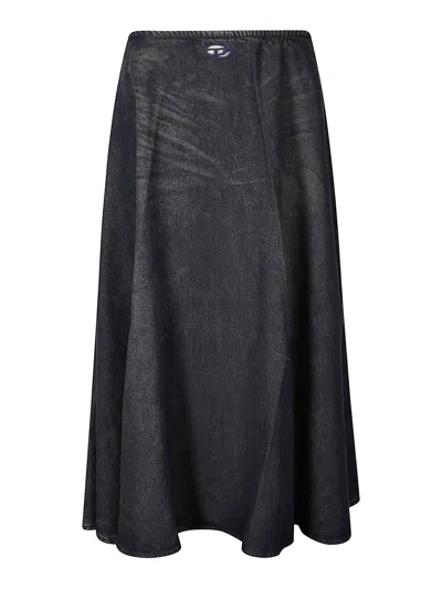 Diesel Skirts Blue And Green In Black