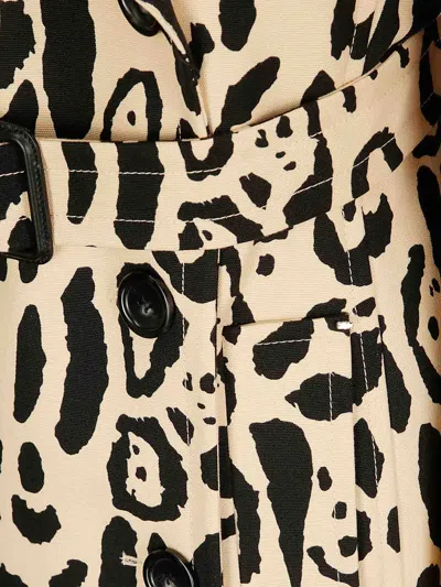 Sportmax Grembo Trench In Animal Print