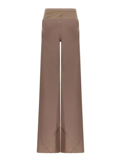 Rick Owens Brown Viscose Blend Pants In Brown