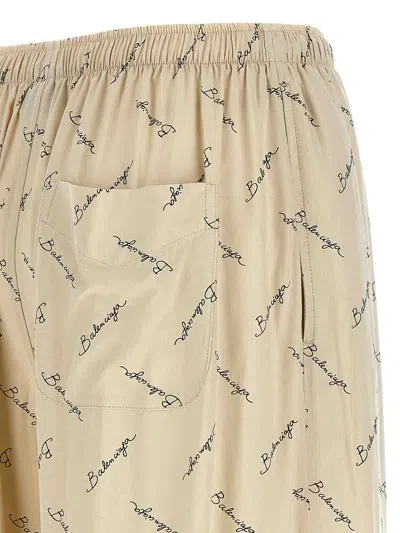 Balenciaga Women Printed Viscose Pyjama Pant In Metallic
