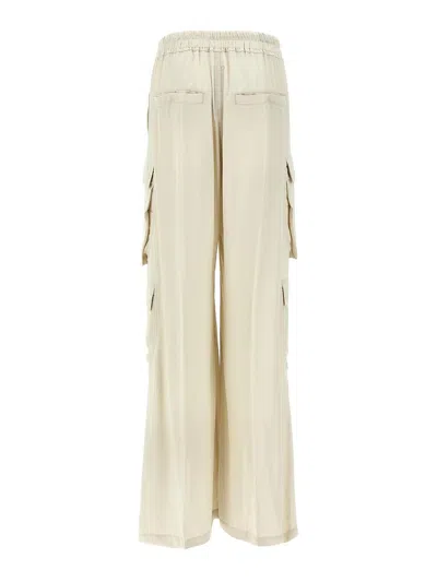 Rick Owens Wide-leg Cargobelas Pants With Adjustable Drawstring Waist In Neutral