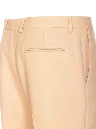 Valentino Camel Trousers With Side Pockets And Cuffs