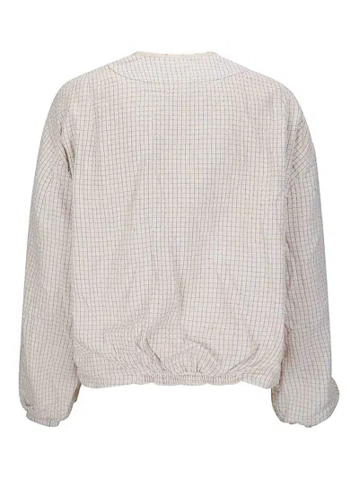 Epl Check Cotton Bomber Jacket In Neutral