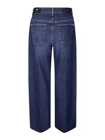7 For All Mankind Bonnie Curvilinear Radar With Raw Cut In Blue