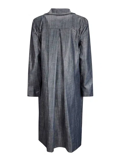 Maria Calderara Long Jacket In Medium Dark Denim