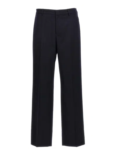 Cellar Door Front Pleat Pants In Blue