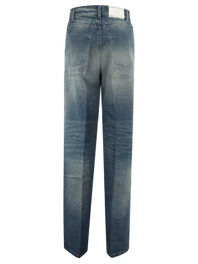 Random Identities Men Washed Denim Pants Woven