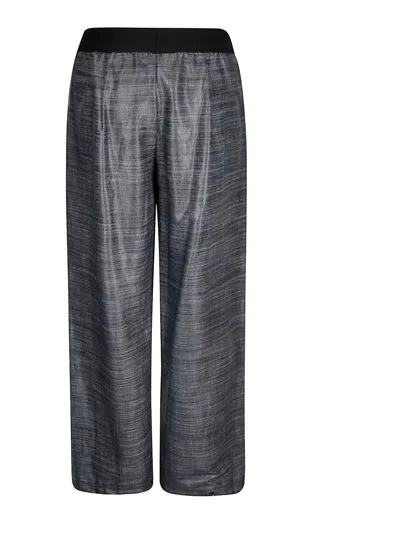 Maria Calderara Trousers With Contrasting Elastic Waist In Burgundy