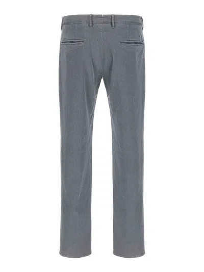 Incotex Cotton Twill Pants With Front And Back Pockets