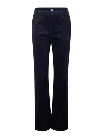 Apc A.p.c. Straight Leg Corduroy Pants In Black
