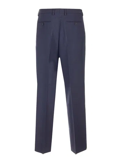 Ami Alexandre Mattiussi Virgin Wool Tailored Trousers Blue
