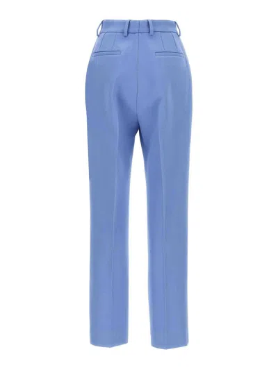 Dolce & Gabbana Cerulean Blue Crepe Pant