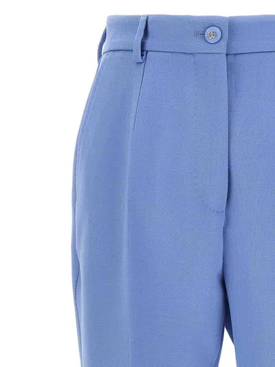 Dolce & Gabbana Cerulean Blue Crepe Pant
