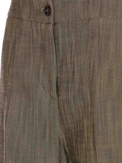Pinko Pantalon De Costume Évasé In Brown