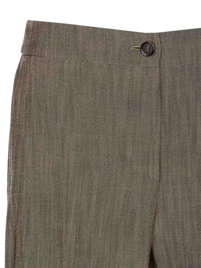 Pinko Pantalon De Costume Évasé In Brown
