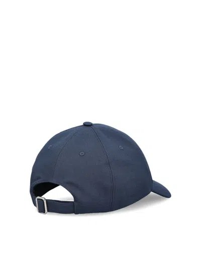 Givenchy Embroidered Cap With Curved Brim And Metal Buckle In Blue