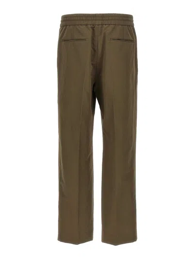 Brioni 'asolo' Trousers Featuring Elastic Waistband In Brown