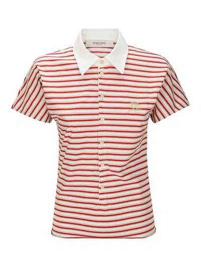 Golden Goose Journey Stripe Slim Fit Cotton Polo