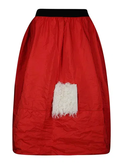 Maria Calderara Taffeta Skirt With Contrasting Elastic Waistband