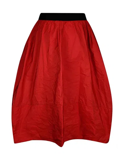Maria Calderara Taffeta Skirt With Contrasting Elastic Waistband