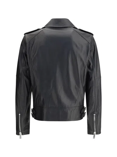 Dsquared2 Kiodo Leather Jacket In Black