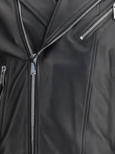 Dsquared2 Kiodo Leather Jacket In Black