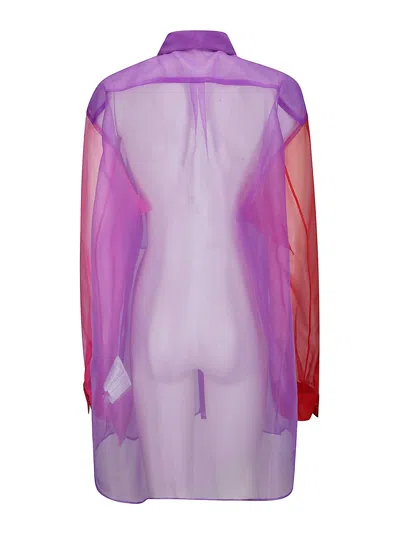 Comme Des Garçons Colour-block Sheer Shirt