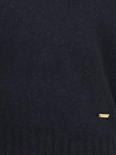Tom Ford Ribbed Finish Wool Polo Sweater In Blue