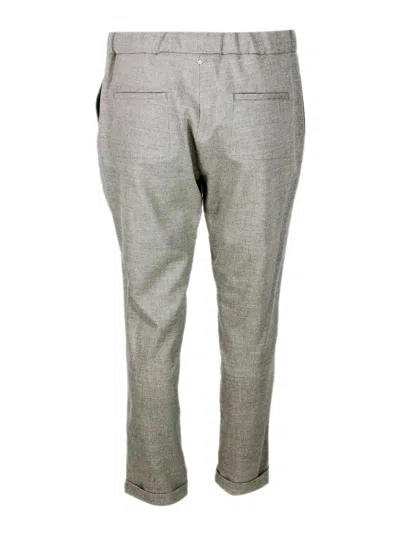 Lorena Antoniazzi Wool Blend Pants In Neutral