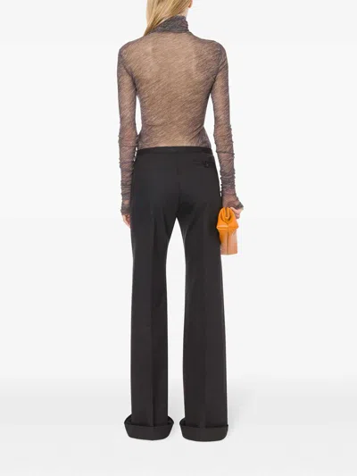 Philosophy Di Lorenzo Serafini Straight Leg Trousers Ribbed Accents