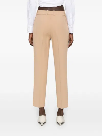 Ermanno Scervino Tailored Straight-leg Pants With Fitted Waistband In Neutral