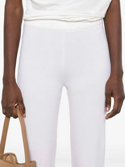 Max Mara Cropped White Pants With Tailored Silhouette