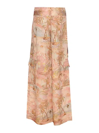 Zimmermann Printed High Waist Cargo Trousers
