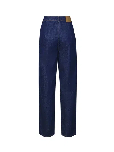 Magda Butrym Denim Cotton Pants In Blue