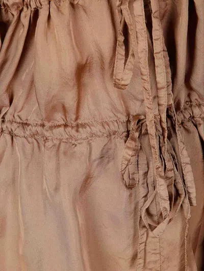 Dries Van Noten Halterneck Peplum Ruched Tie Sleeveless Top