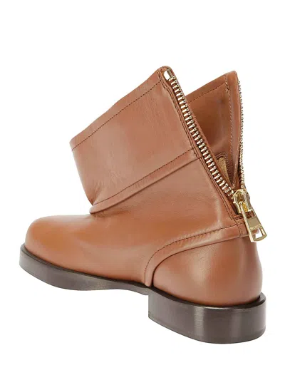 Jw Anderson Decorative Lateral Zip Boots In Brown
