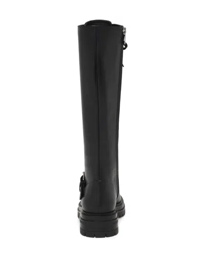 Gianvito Rossi Lace-up Leather Knee-high Boots In Black