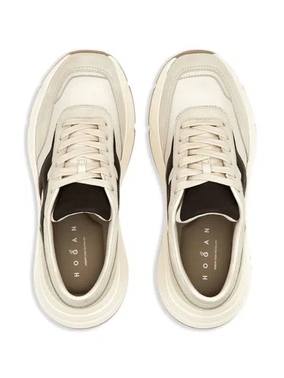 Hogan Hi-fi Suede And Nappa Leather Sneakers Shoes In Multi