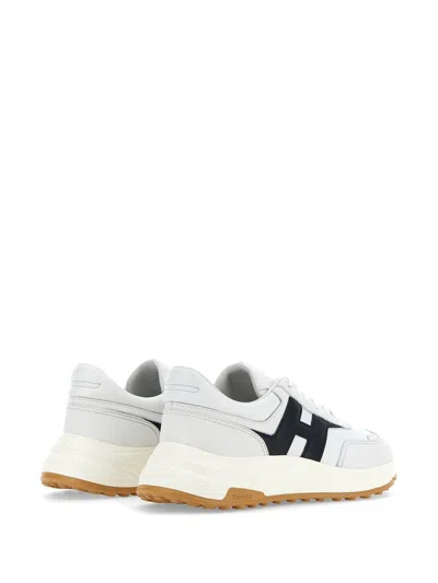 Hogan Lightweight Sneaker With Contrast Panel And Rubber Sole In Gray