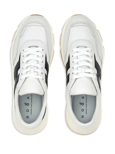 Hogan Lightweight Sneaker With Contrast Panel And Rubber Sole In Gray